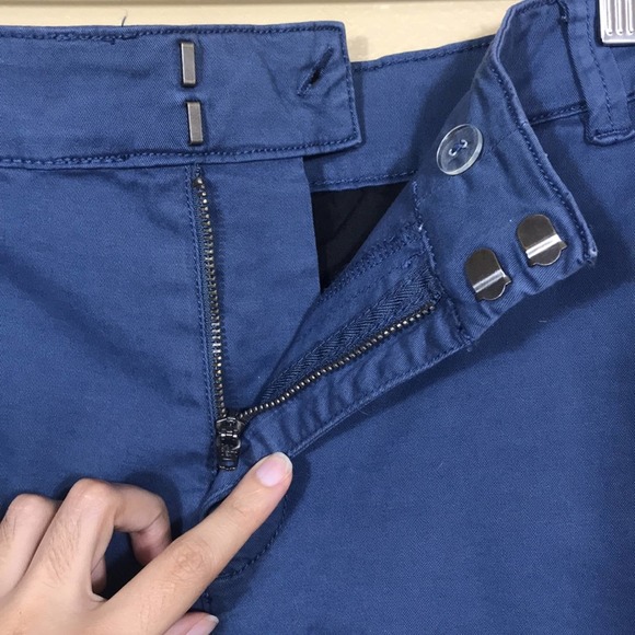 STYLE‎ & COMPANY Shorts Womens 18W Blue Mid Rise Casual Chino Raw Hem - Picture 5 of 9